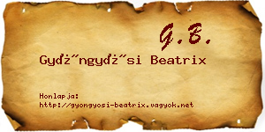 Gyöngyösi Beatrix névjegykártya