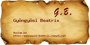 Gyöngyösi Beatrix névjegykártya