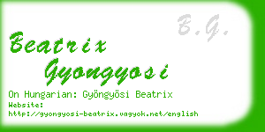 beatrix gyongyosi business card